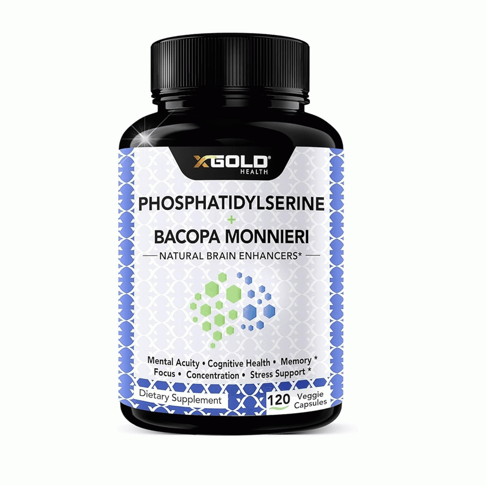 Xgold Health Neuro Boost | Phosphatidylserine & Bacopa | Cognitive Support & Mental Clarity | 120 Veggie Capsules
