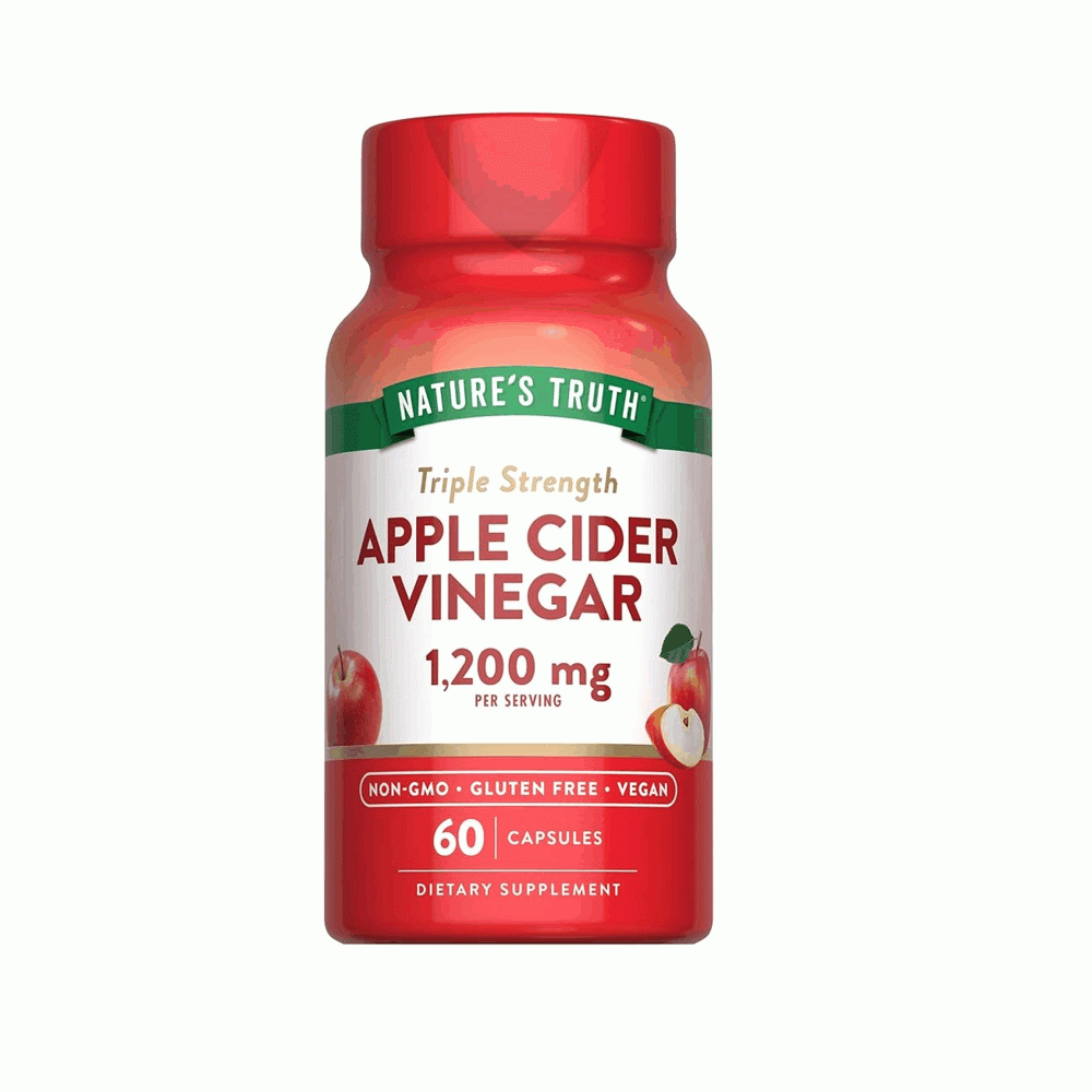 Nature's Truth Triple Strength Apple Cider Vinegar 1200mg | 60 Vegan Capsules