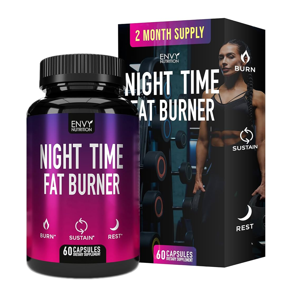 Envy Nutrition Night Time Fat Burner 60 Capsules for Weight Loss & Metabolism Support
