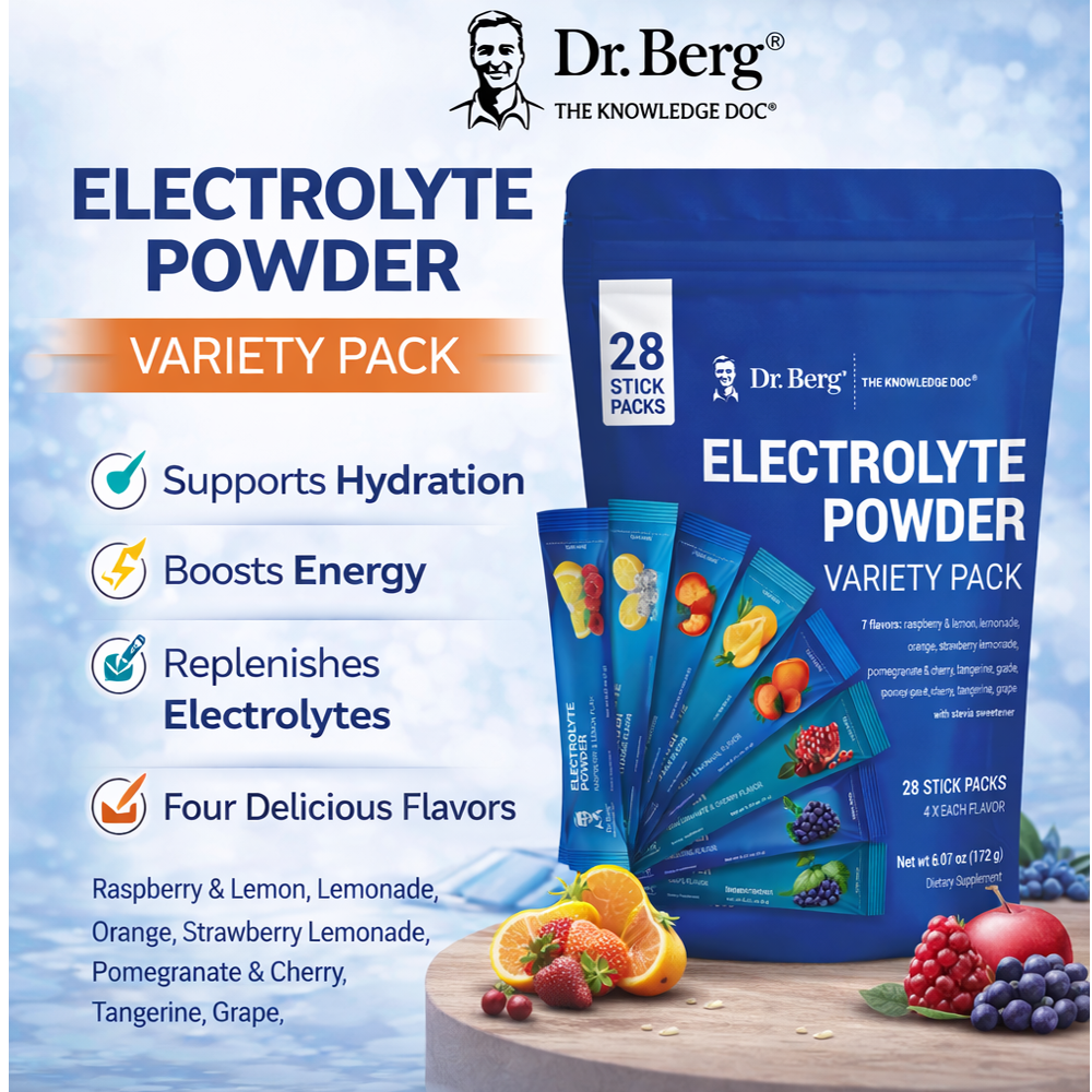 Dr Berg Electrolyte Powder Hydration Variety Pack – 28 Stick Packs