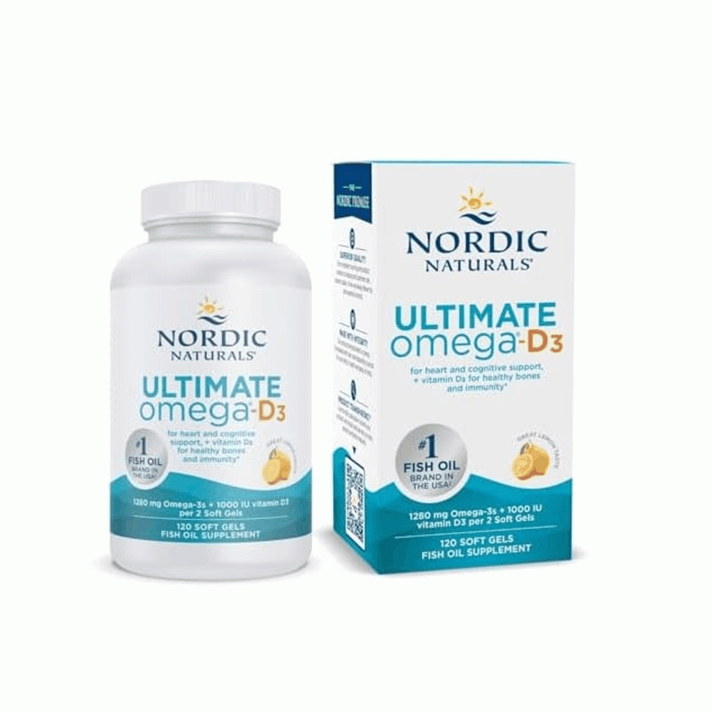 Nordic Naturals Ultimate Omega-D3 – Heart Brain & Bone Support | 120 Softgels