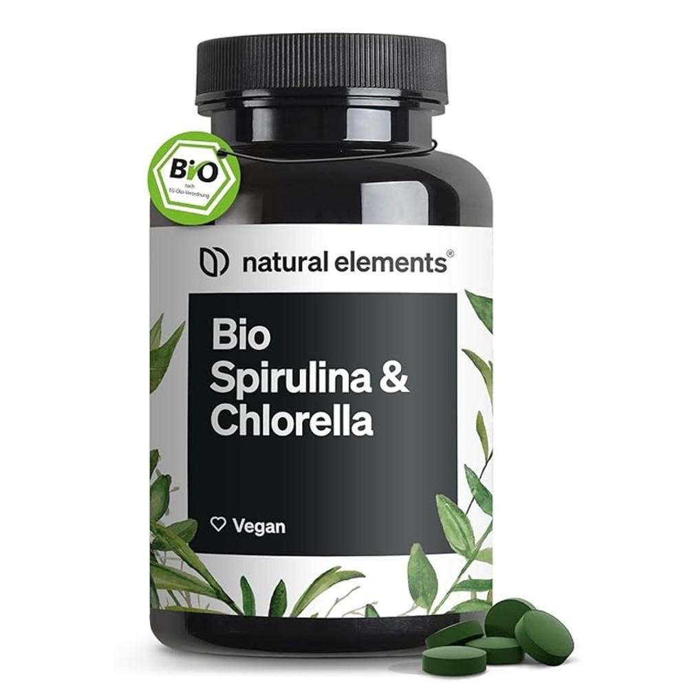 Natural Elements Bio Spirulina & Chlorella Pellets