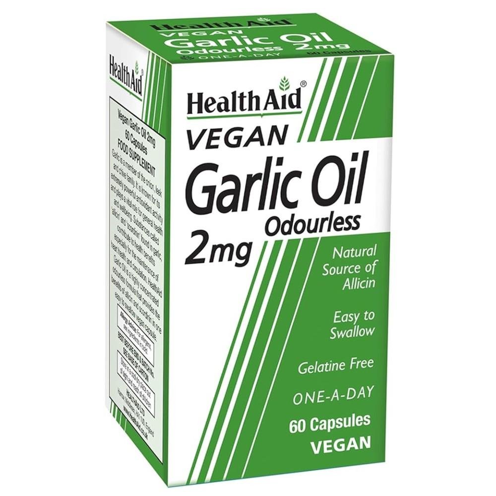 HealthAid Vegan Garlic Oil Odourless 2mg