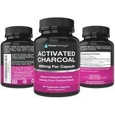 Purest Vintage Activated Charcoal Capsules 600mg