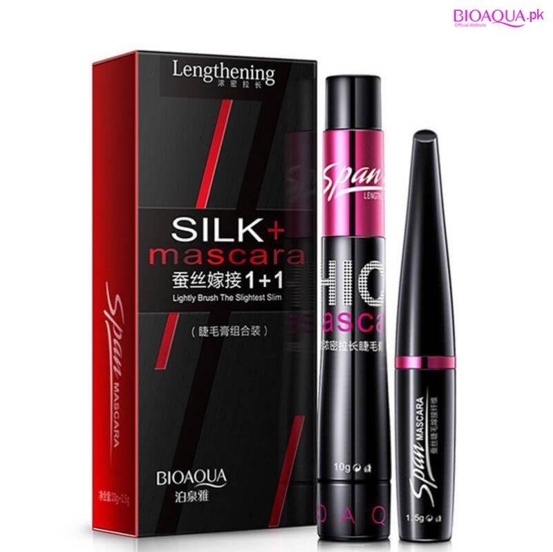 Black Lengthening Silk Mascara Duo | 1+1 Eyelash Volumizing Set