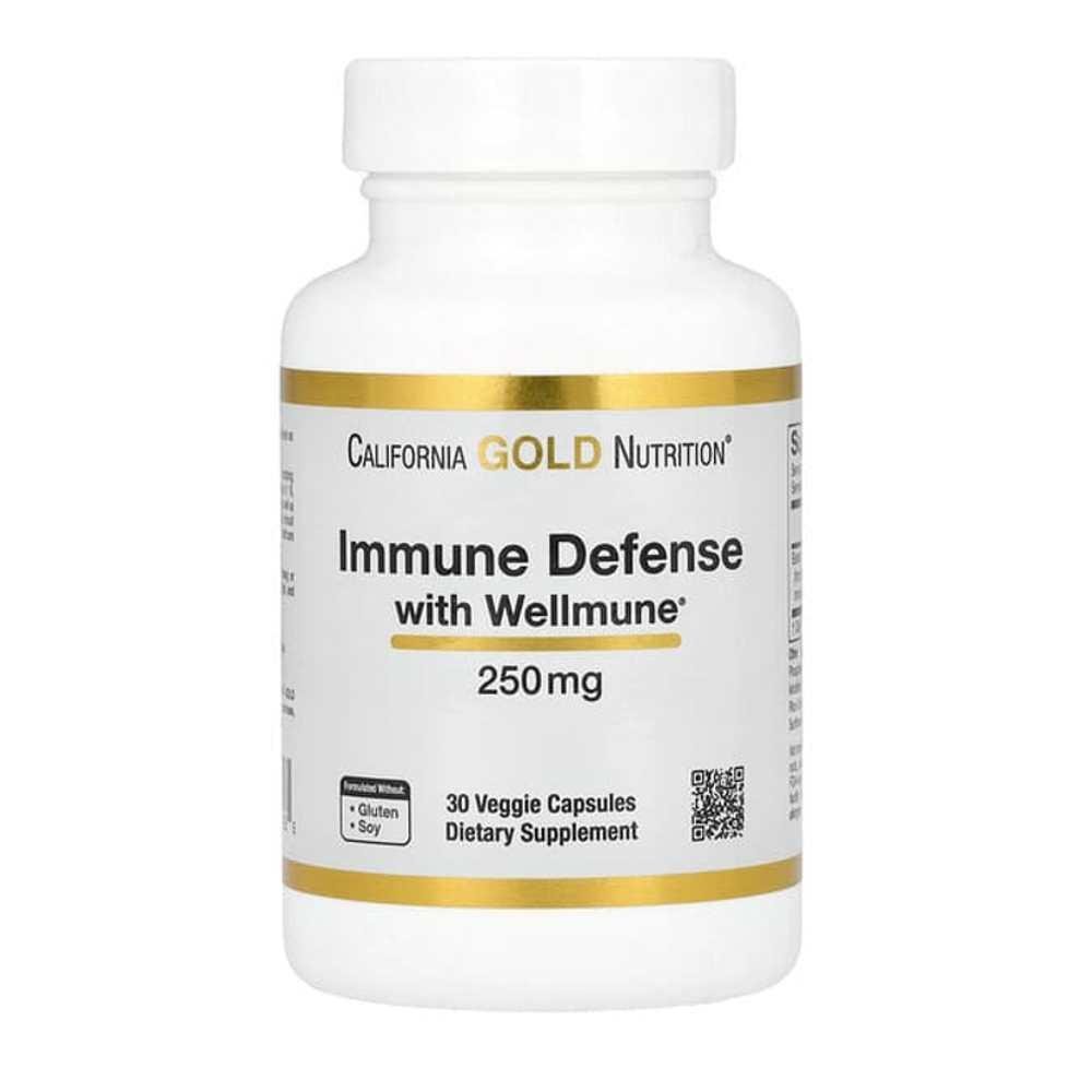 California Gold Nutrition Immune Defence with Wellmune Beta-Glucan 250 Mg 30 Veggie Capsules