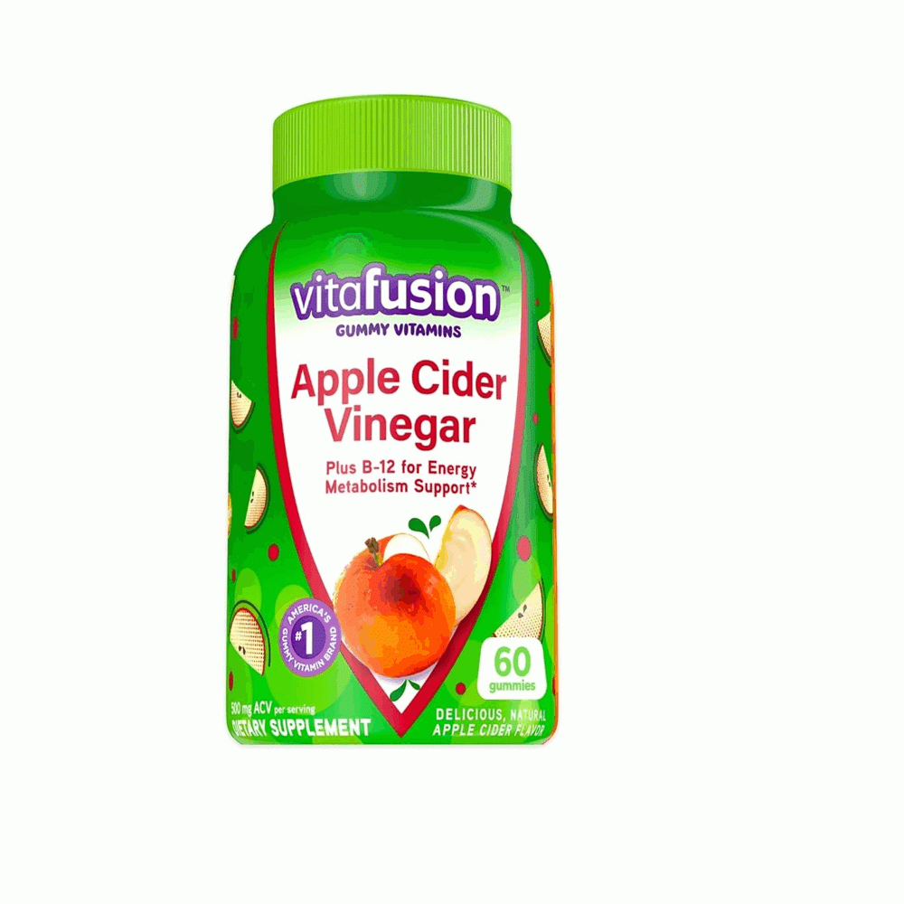 Vitafusion Apple Cider Vinegar + B-12 – Energy & Metabolism Support | 60 Gummies
