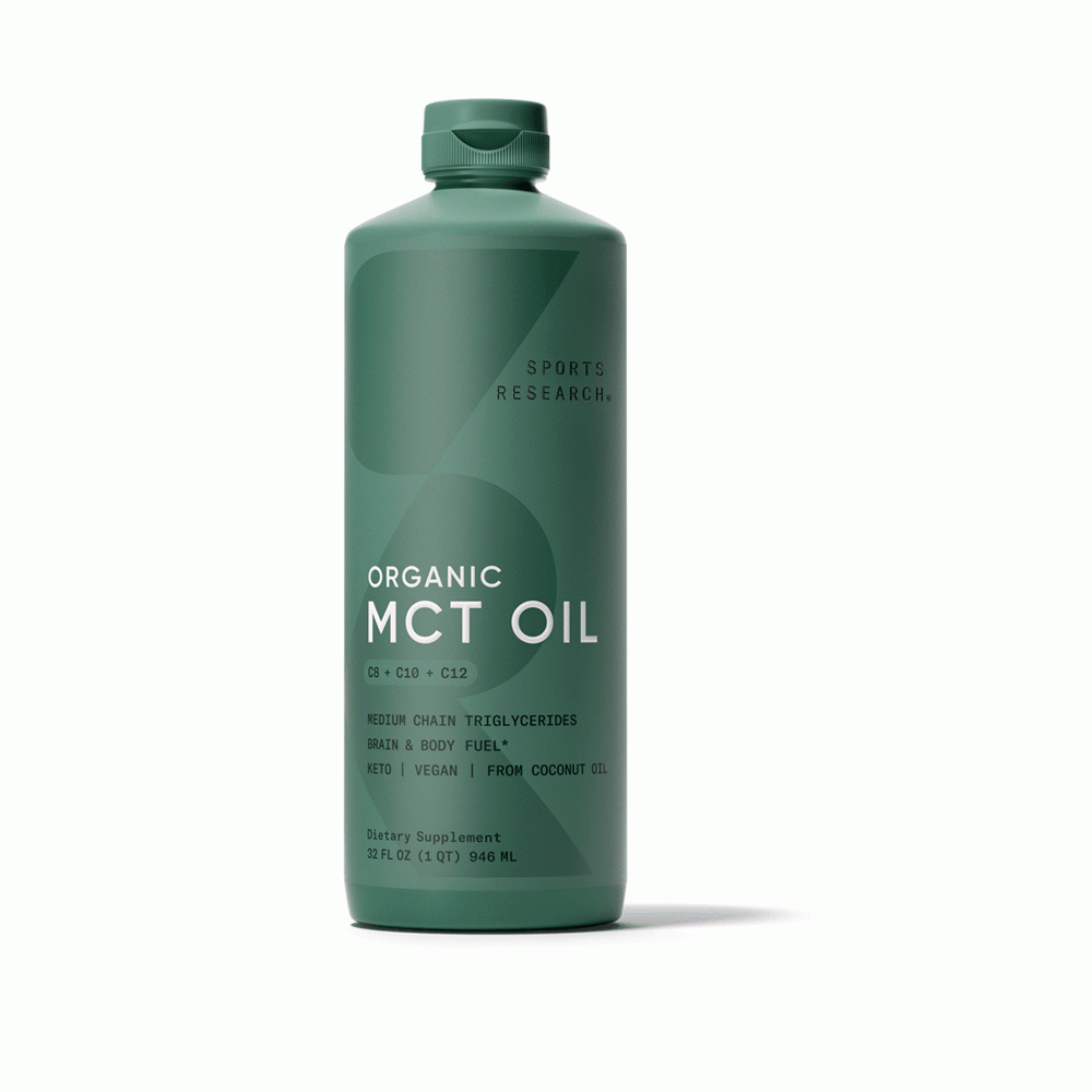 Sports Research Organic Mct Oil | Premium Coconut-Derived Fuel for Mind & Body | Dietary Supplement