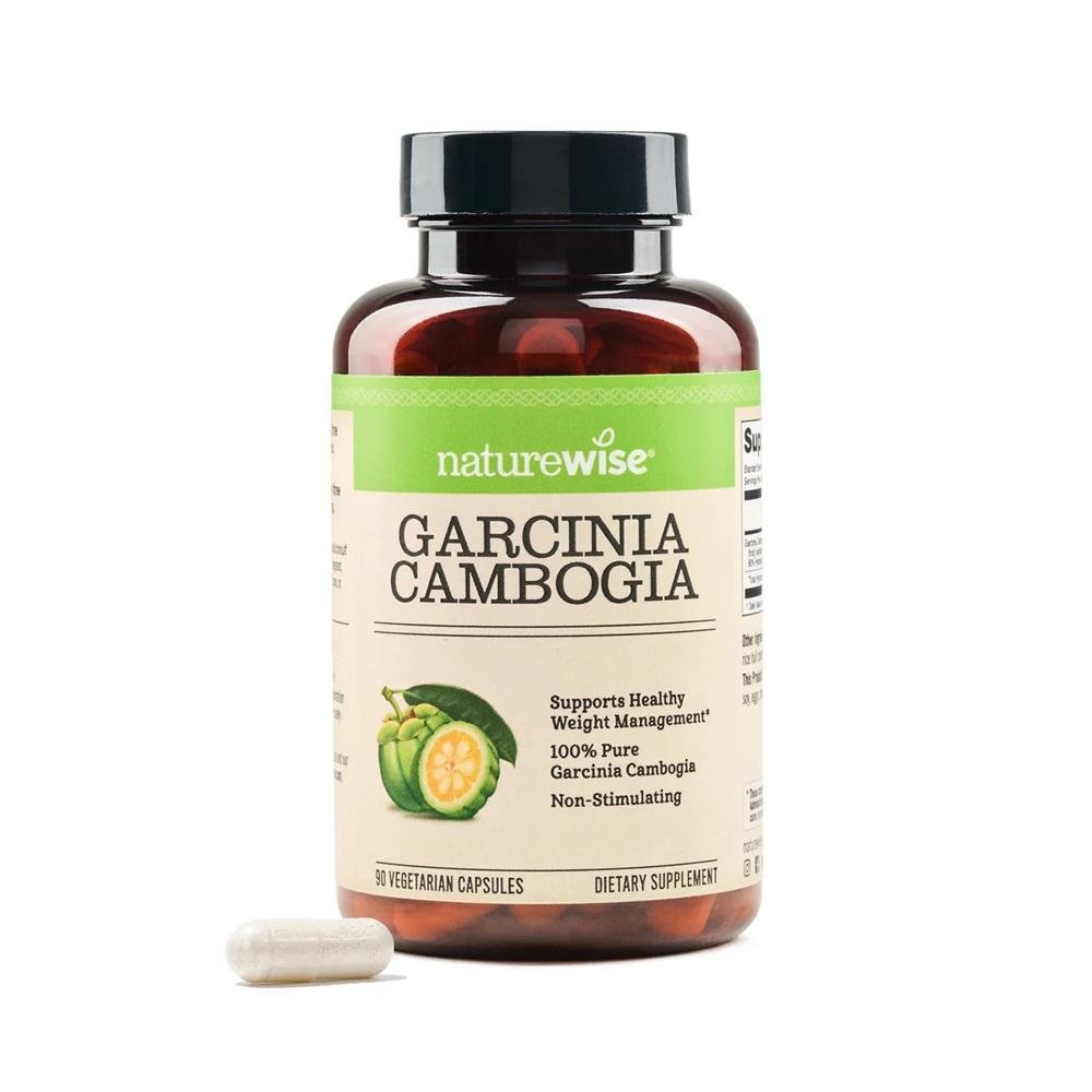 NatureWise Garcinia Cambogia – 100% Pure, Non-Stimulating Weight Management Support | Vegetarian Capsules