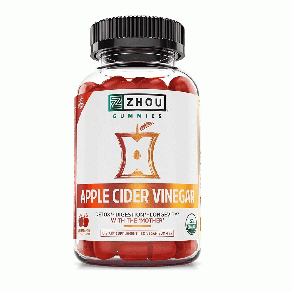 Zhou Apple Cider Vinegar Gummies | Detox Digestion & Longevity Support | 160 Gummies