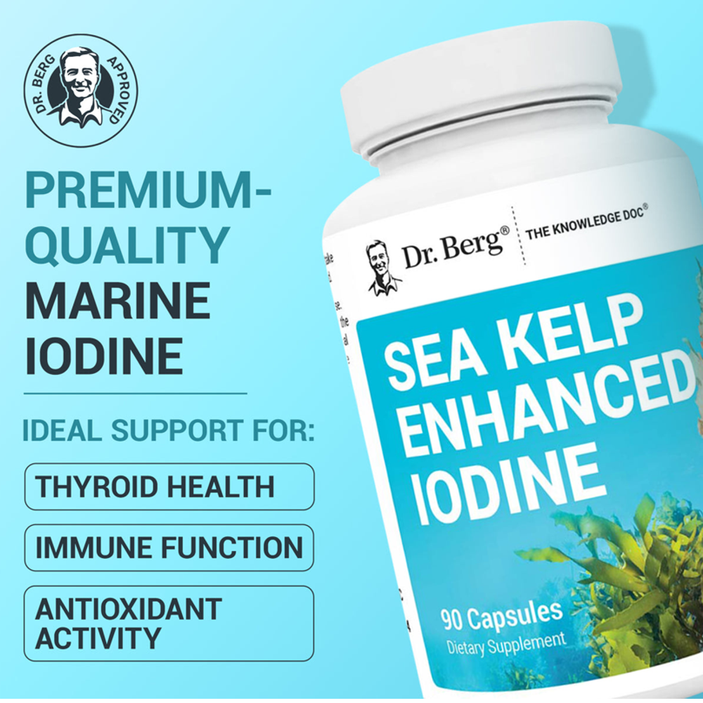 Dr Berg Sea Kelp Enhanced Iodine | Supports Immune System – 90 Capsules