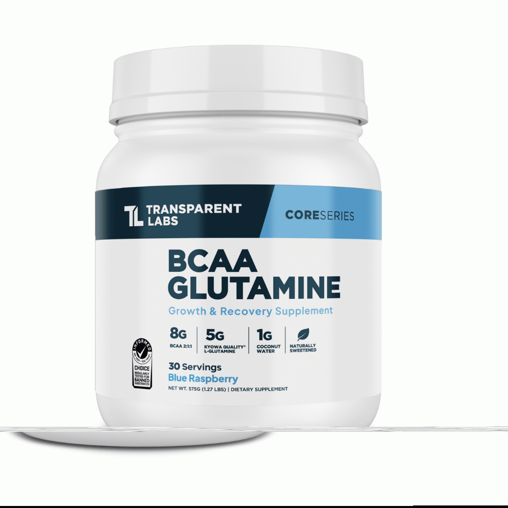 Transparent Labs Core Series Bcaa Glutamine – Growth & Recovery | Blue Raspberry