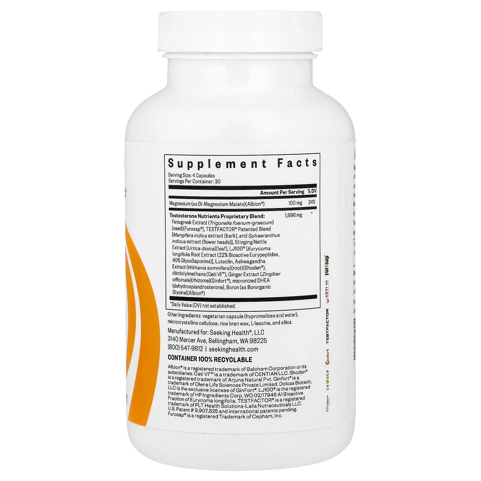 Seeking Health Testosterone Nutrients 120 Capsules thumbnail 4