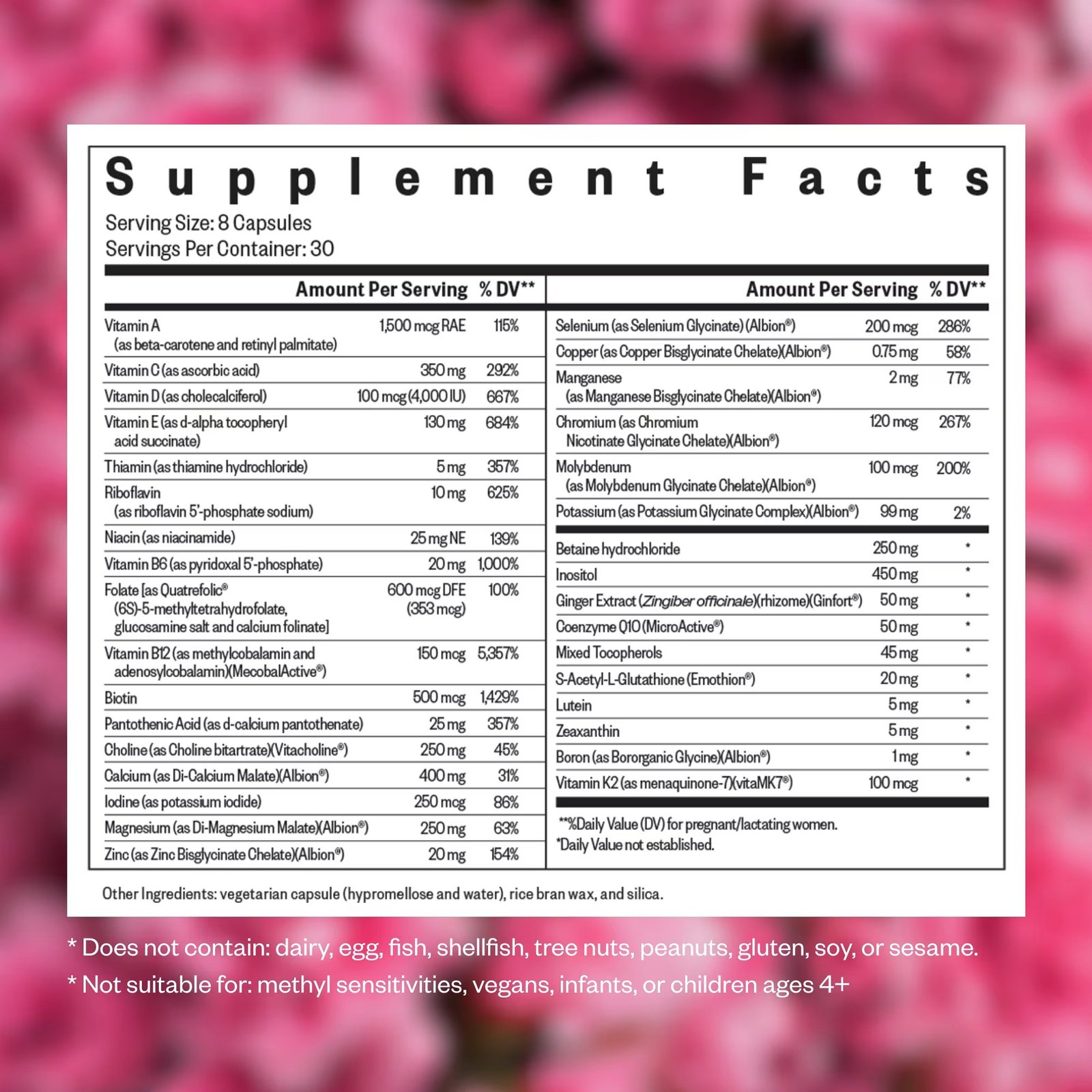 Seeking Health Optimal Prenatal 240 Capsules Pakistan thumbnail 4
