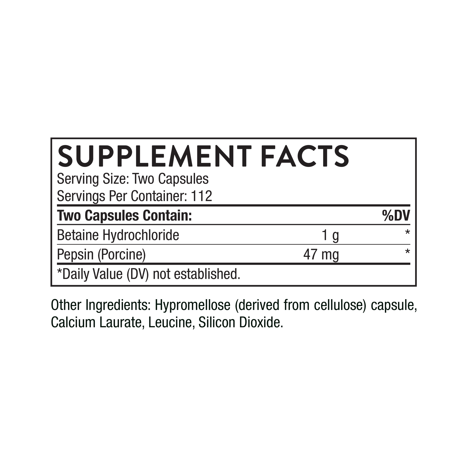 Thorne Betaine Hcl & Pepsin 225 Capsules Pakistan thumbnail 6