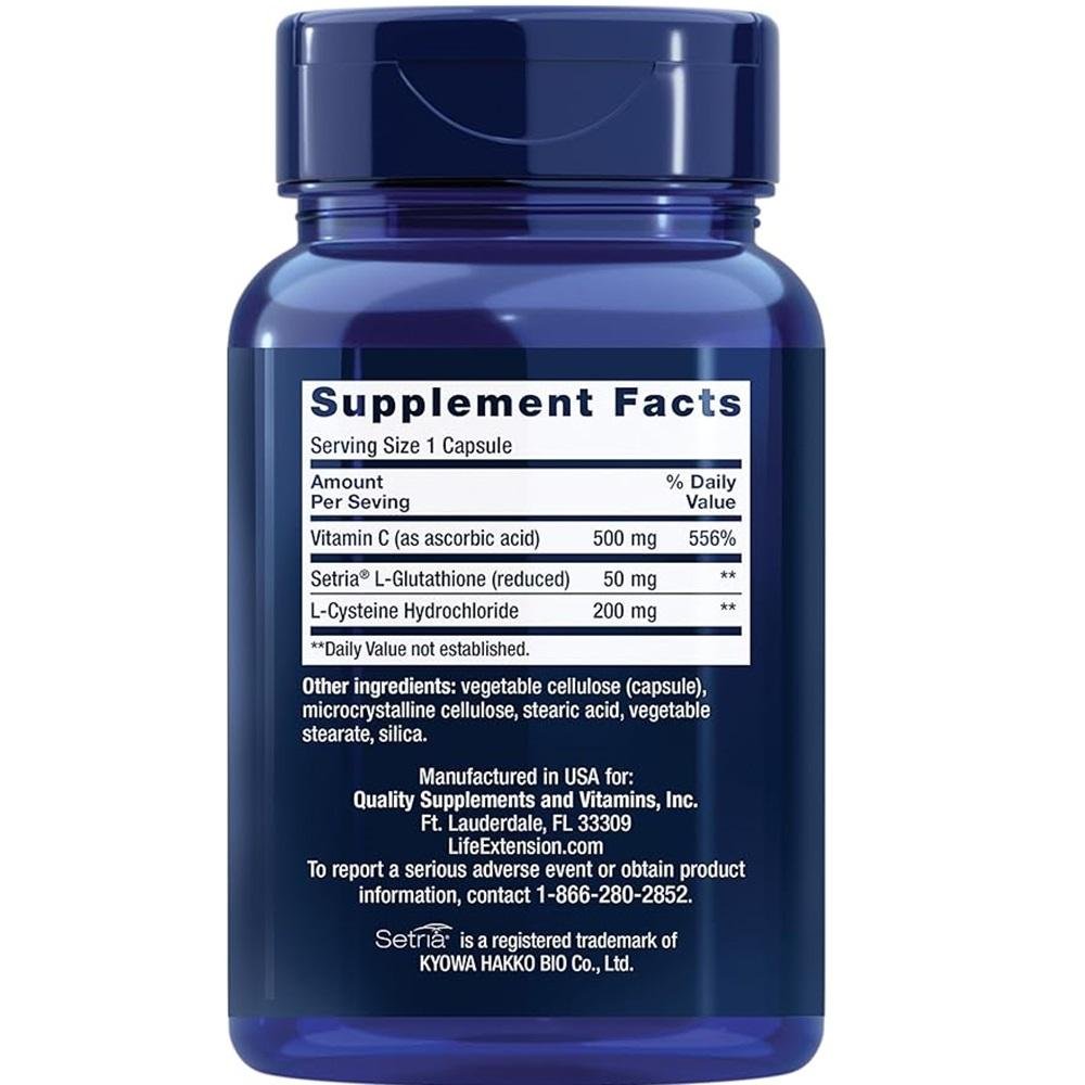 Life Extension Glutathione, Cysteine & Vitamin C - Immune Support thumbnail 2