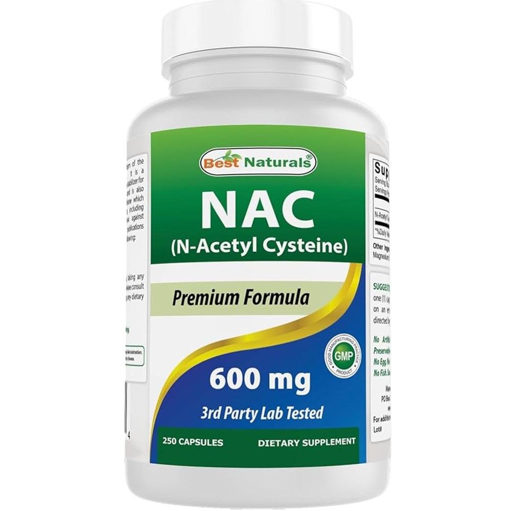 Best Naturals NAC (N-Acetyl Cysteine) 600mg - Premium Formula, 120 Capsules thumbnail 2