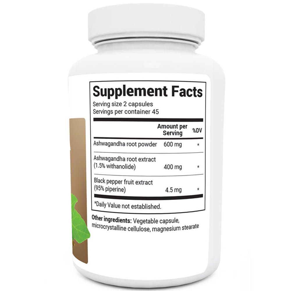 Dr Berg Ashwagandha with Black Pepper | Mood Support – 90 Capsules thumbnail 2