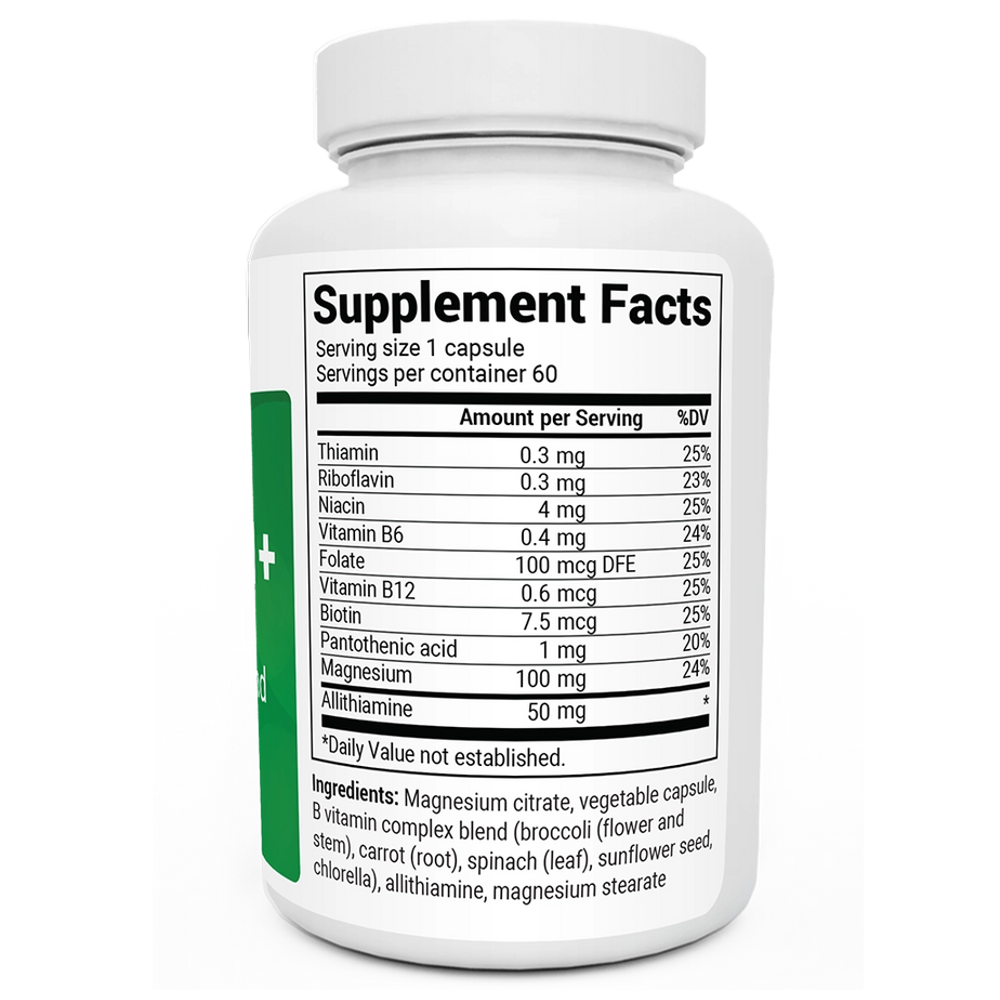 Dr Berg Natural Vitamin B1+ Allithiamine with B-Complex | Health Supplement – 60 Capsules thumbnail 2