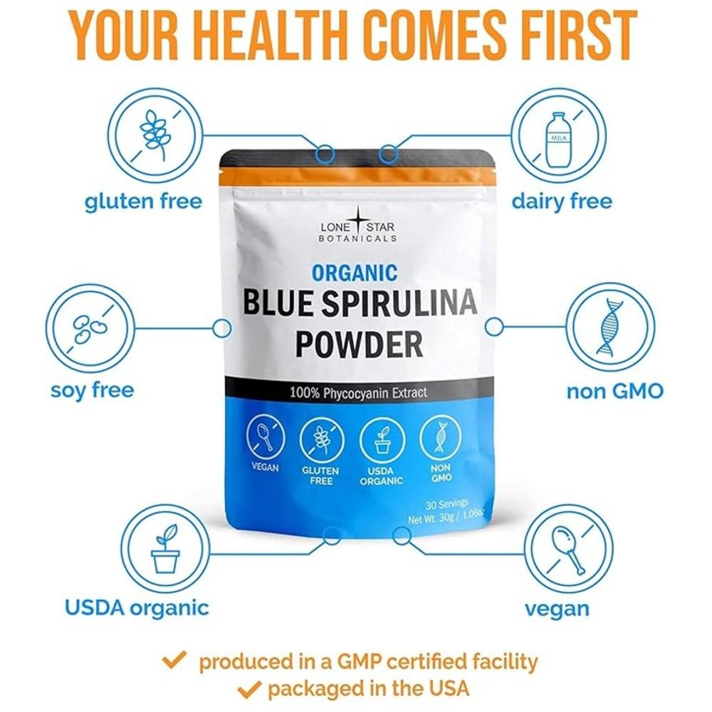 Lone Star Botanicals Organic Blue Spirulina Powder thumbnail 2