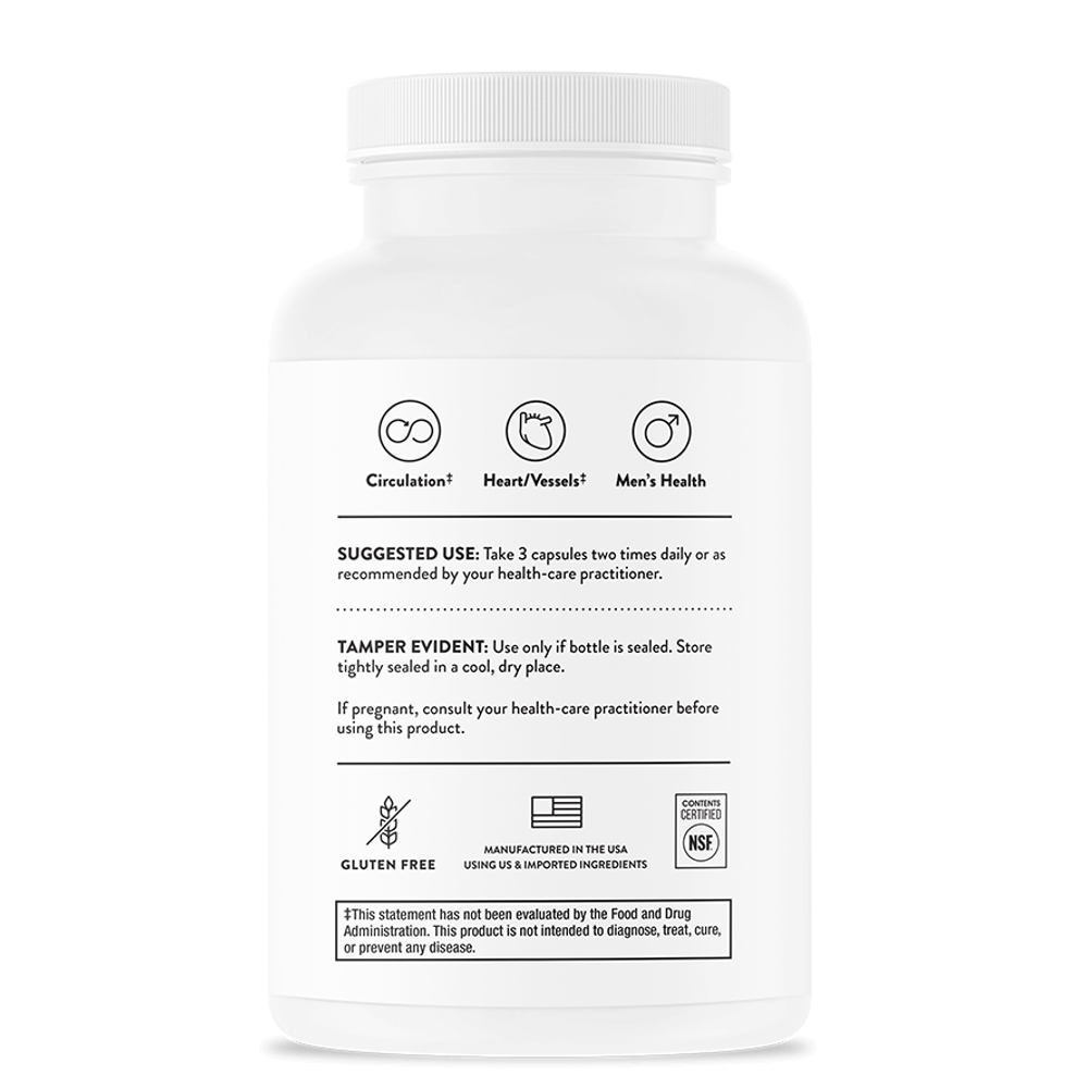 Thorne L-Arginine Plus with Nutrients for Added Support - 180 Capsules thumbnail 2