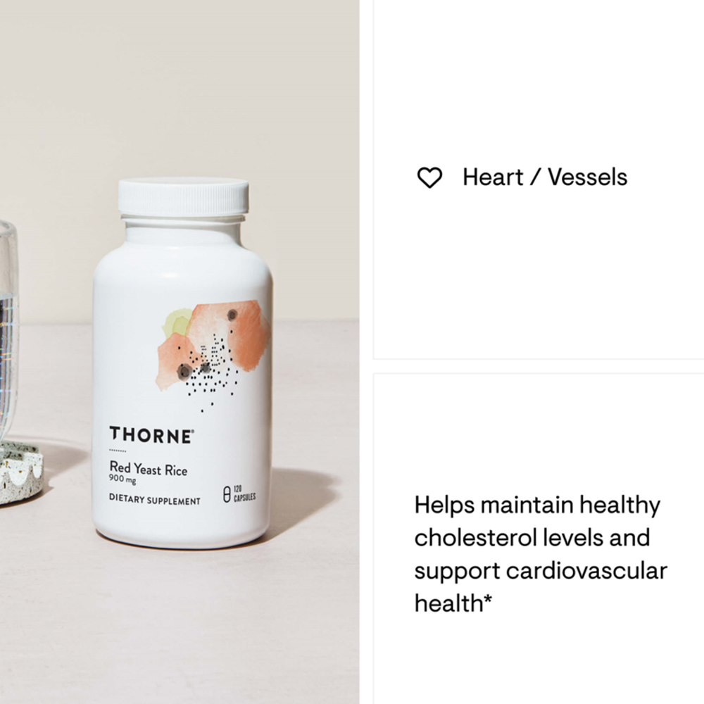 Thorne Red Yeast Rice (Formerly Choleast-900) - 120 Capsules thumbnail 3