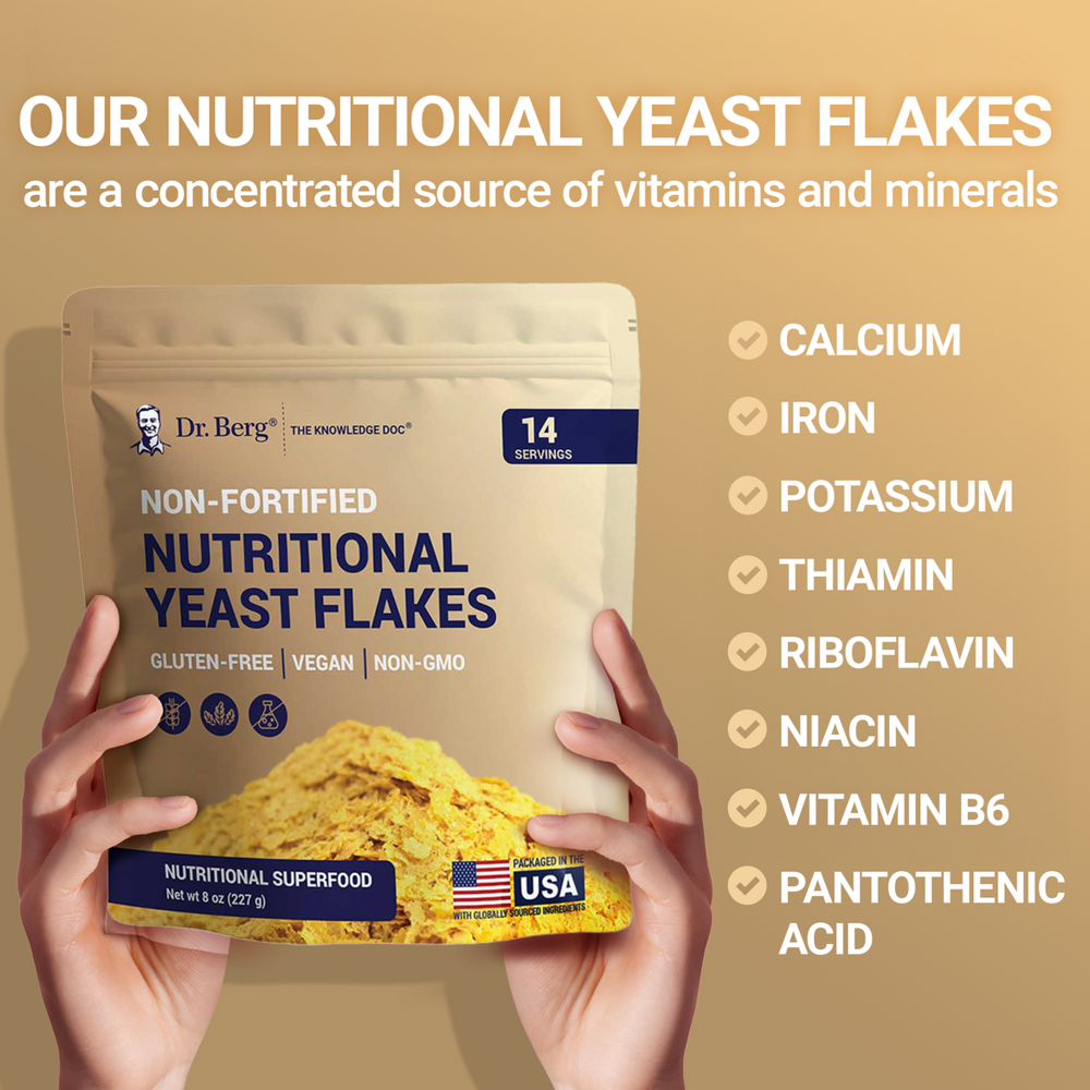 Dr Berg Nutritional Yeast Flakes Gluten-Free, Vegan, Non-Gmo – 8 Oz thumbnail 2