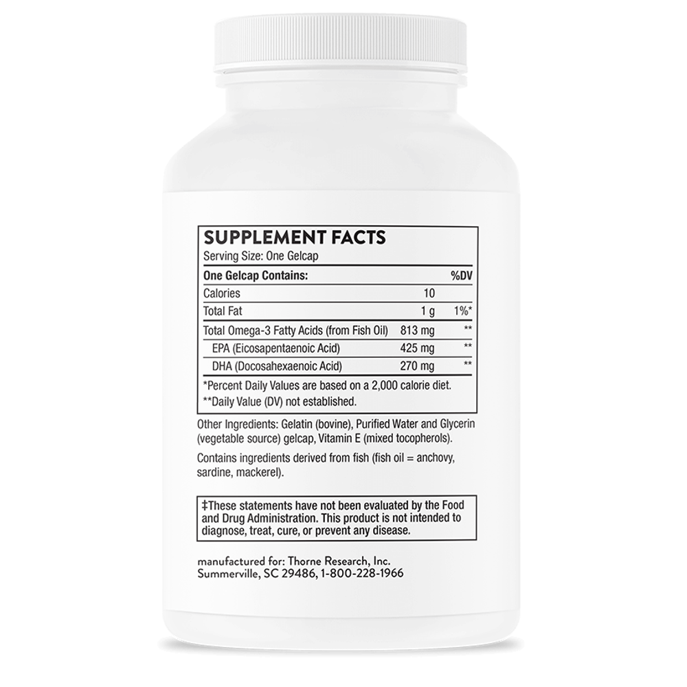 Thorne Super EPA - 425 Mg Epa and 270 Mg Dha | 90 Gelcaps thumbnail 8