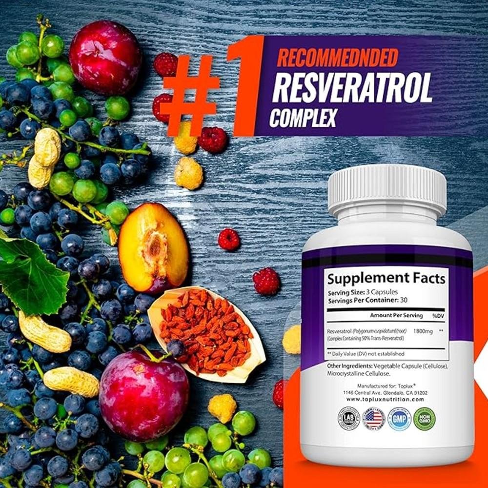 Toplux Nutrition Resveratrol Complex – Advanced Antioxidant & Immune Support thumbnail 2