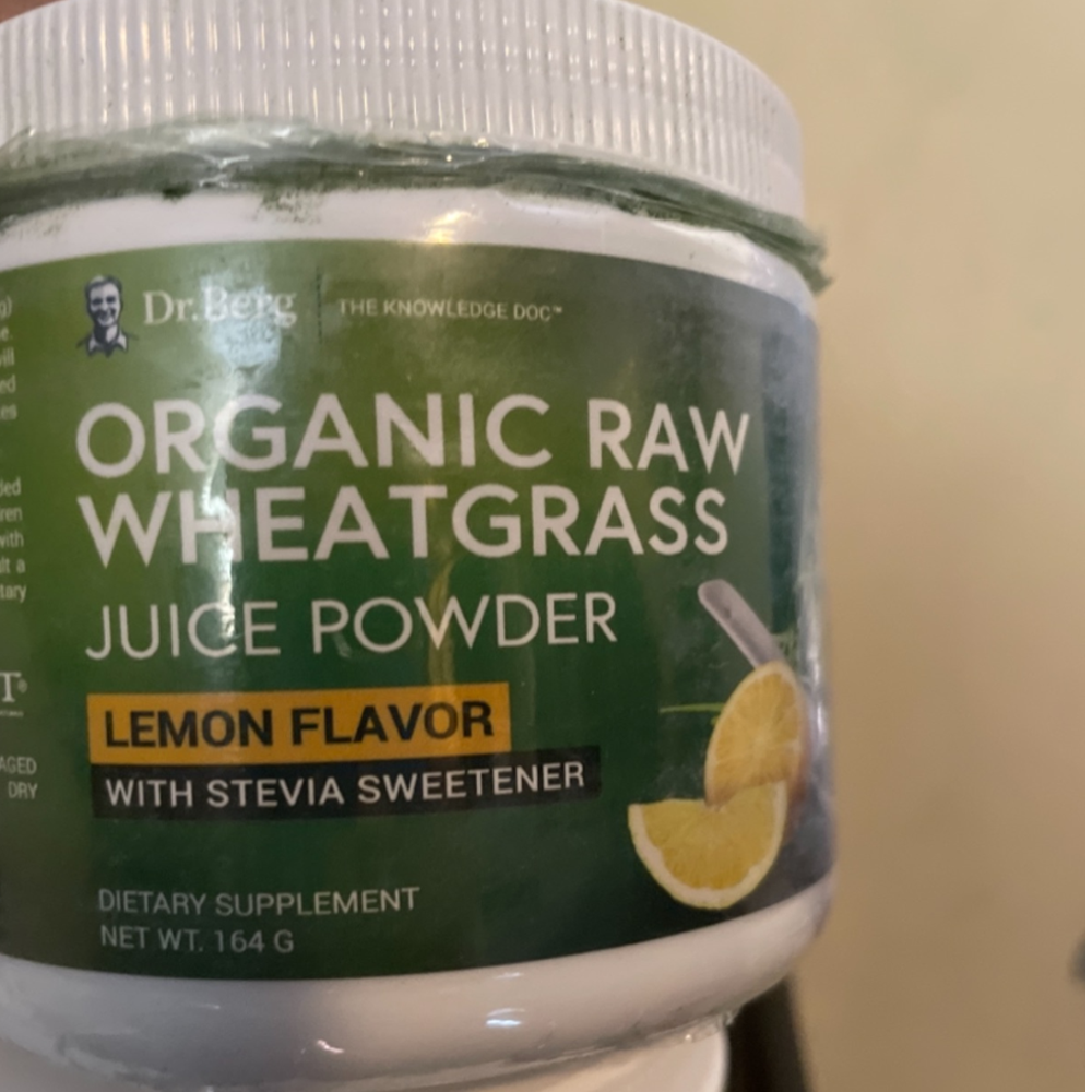 Dr Berg Raw Organic Wheatgrass Juice Powder Organic with Lemon Flavour - 164g thumbnail 4
