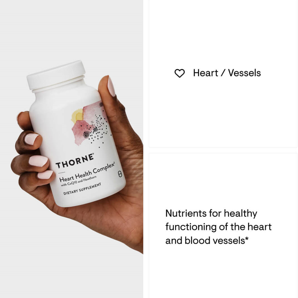 Thorne Heart Health Complex with Coq10 and Hawthorn - 90 Capsules thumbnail 5