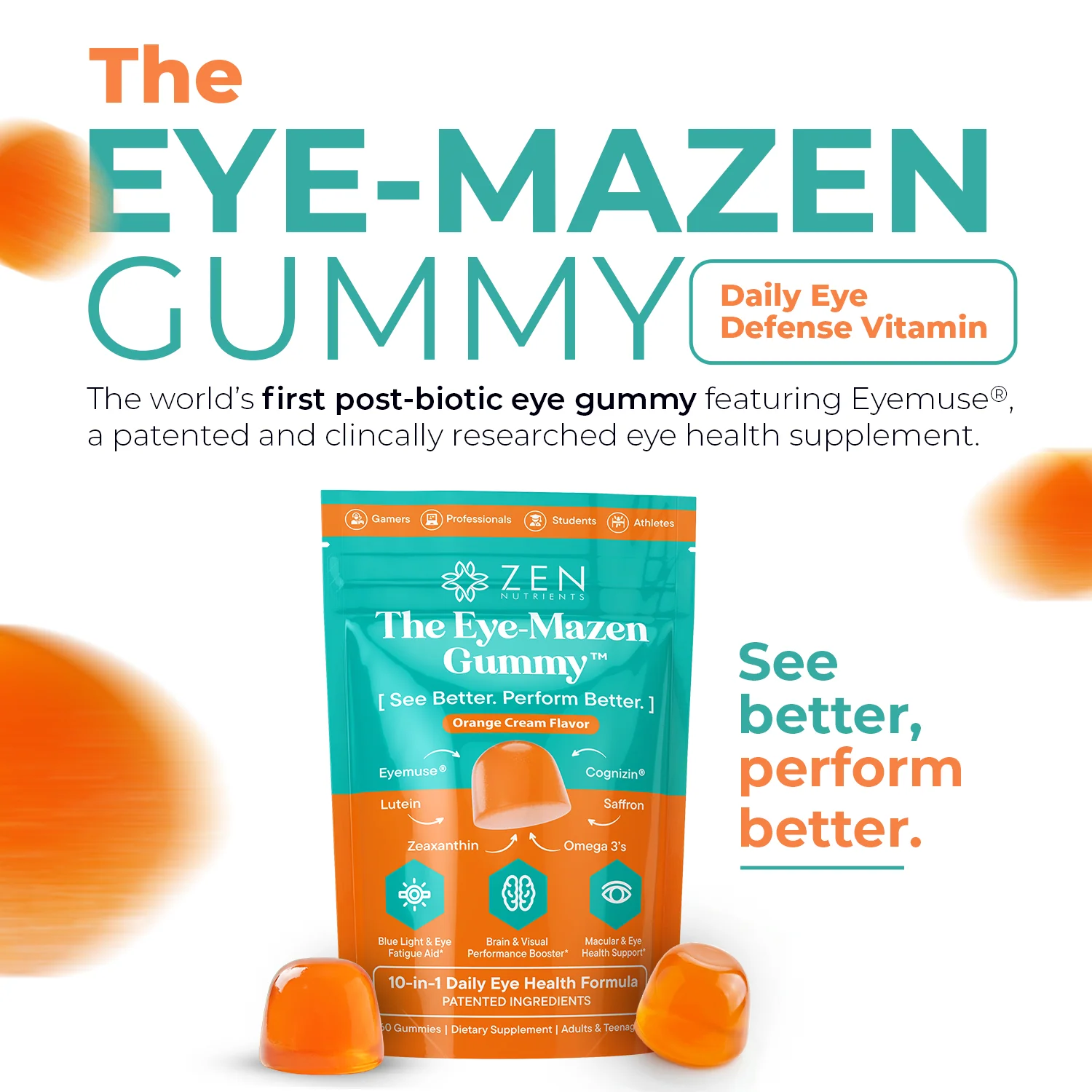 Zenutrients The Eye-Mazen Gummy Eye Vitamins for Vision and Eye Health 60 Gummies thumbnail 4
