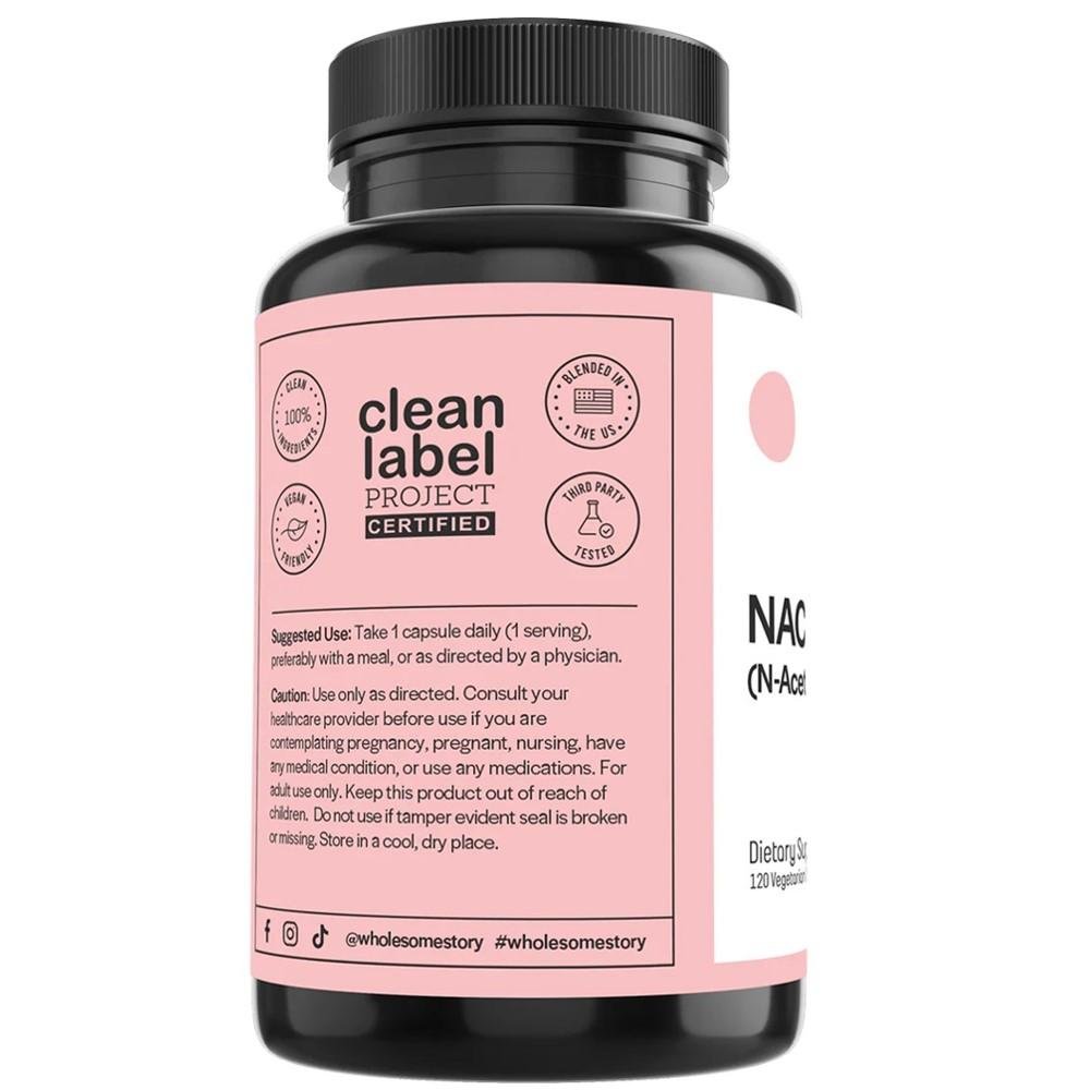 Wholesome Story NAC (n-Acetyl-L-Cysteine) 600mg thumbnail 3