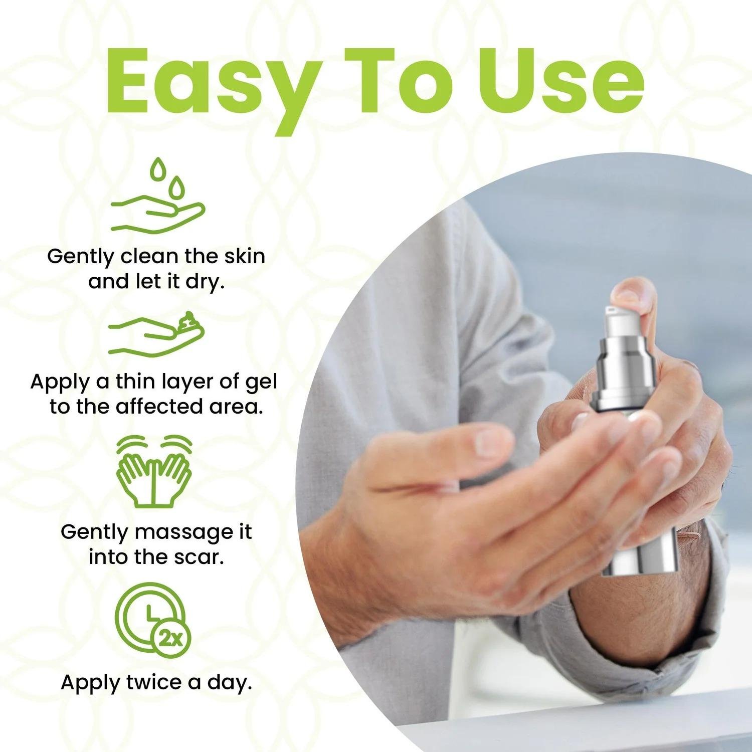 Zen Nutrients ScarMedx Advanced Scar Gel, Medical Grade Silicone Gel thumbnail 2