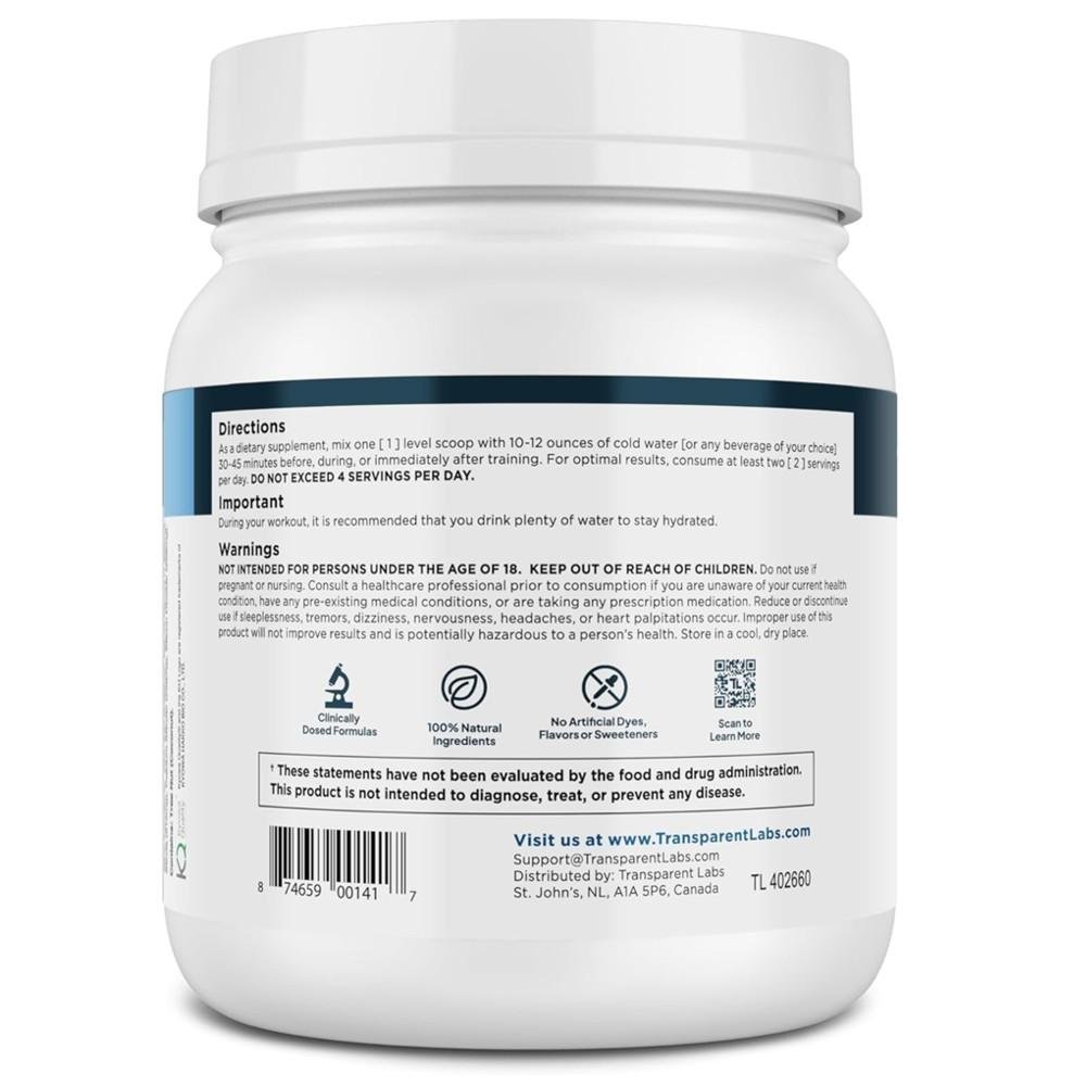Transparent Labs BCAA Glutamine - Strawberry Lemonade thumbnail 3