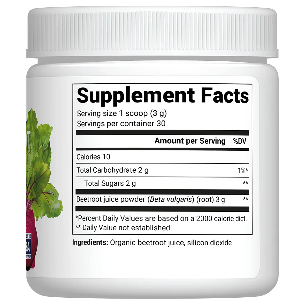 Dr Berg Organic Beetroot Juice Powder | Support Heart Health - 90g thumbnail 2