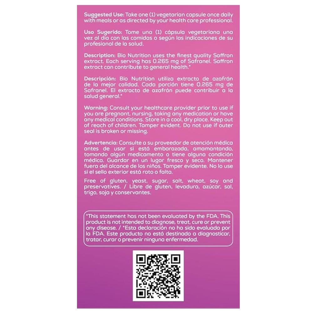 Bio Nutrition Saffron Extract – Premium Crocus Sativus thumbnail 3
