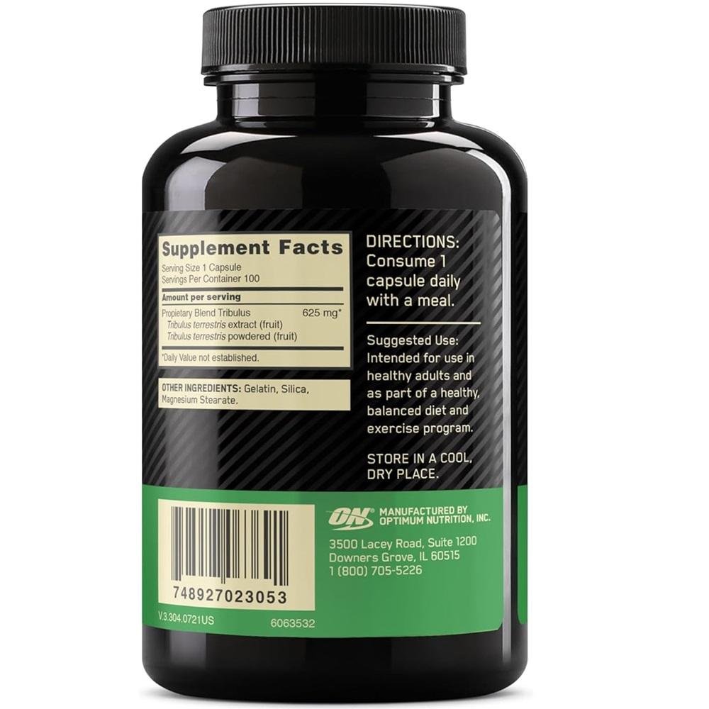 Optimum Nutrition Tribulus Capsules - 625mg Standardized Extract, 100 Capsules thumbnail 2