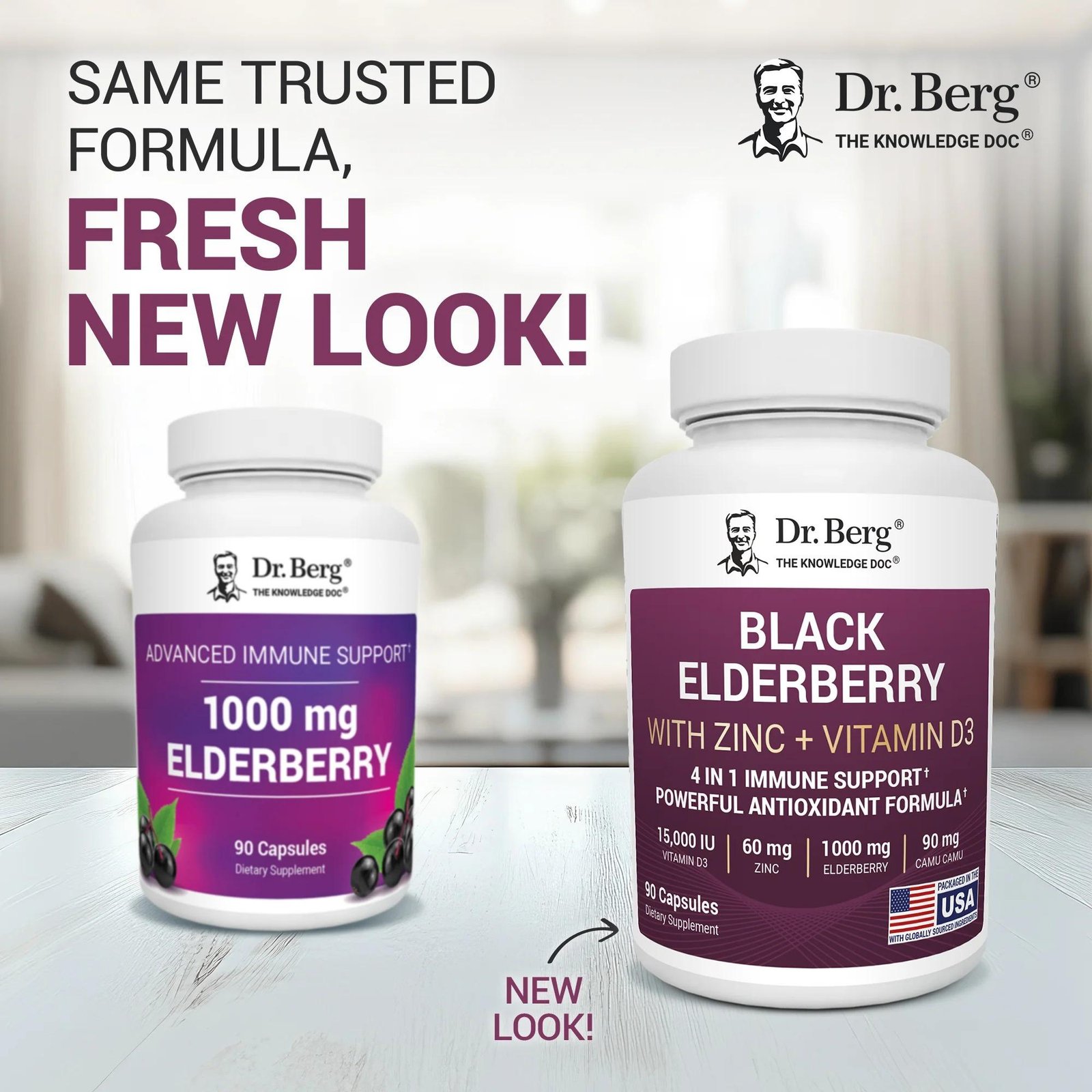 Dr Berg Black Elderberry with Vitamin D3 & Zinc | Immune Support – 90 Capsules thumbnail 6