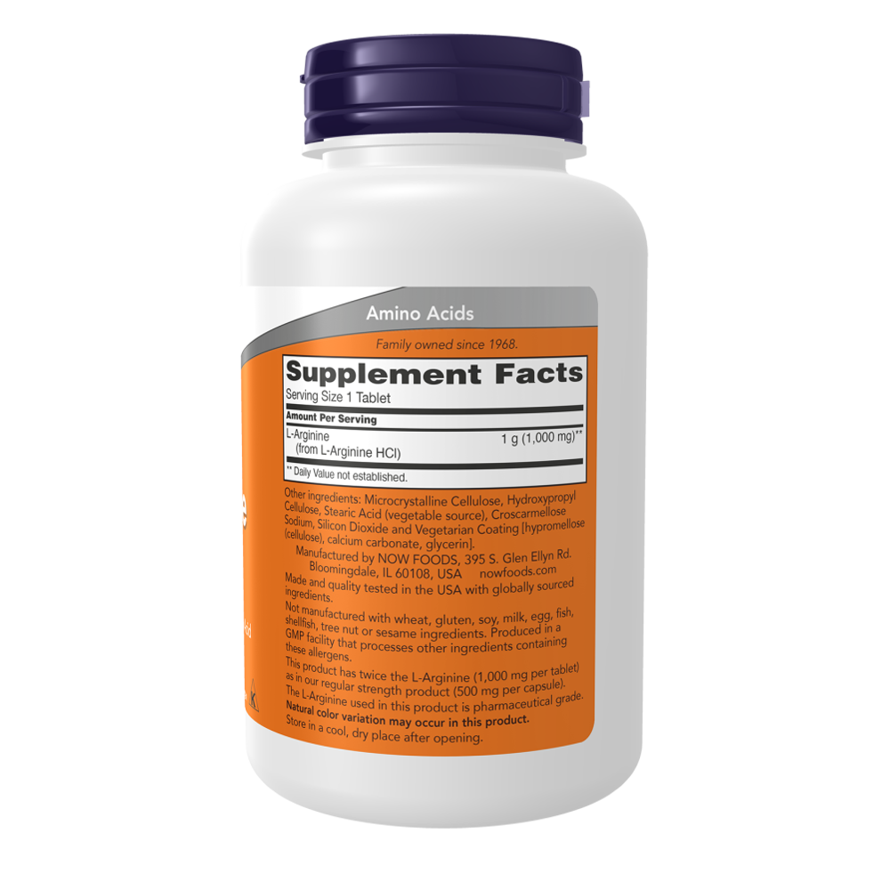 Now Food L-Arginine, Double Strength 1000 Tablets thumbnail 2