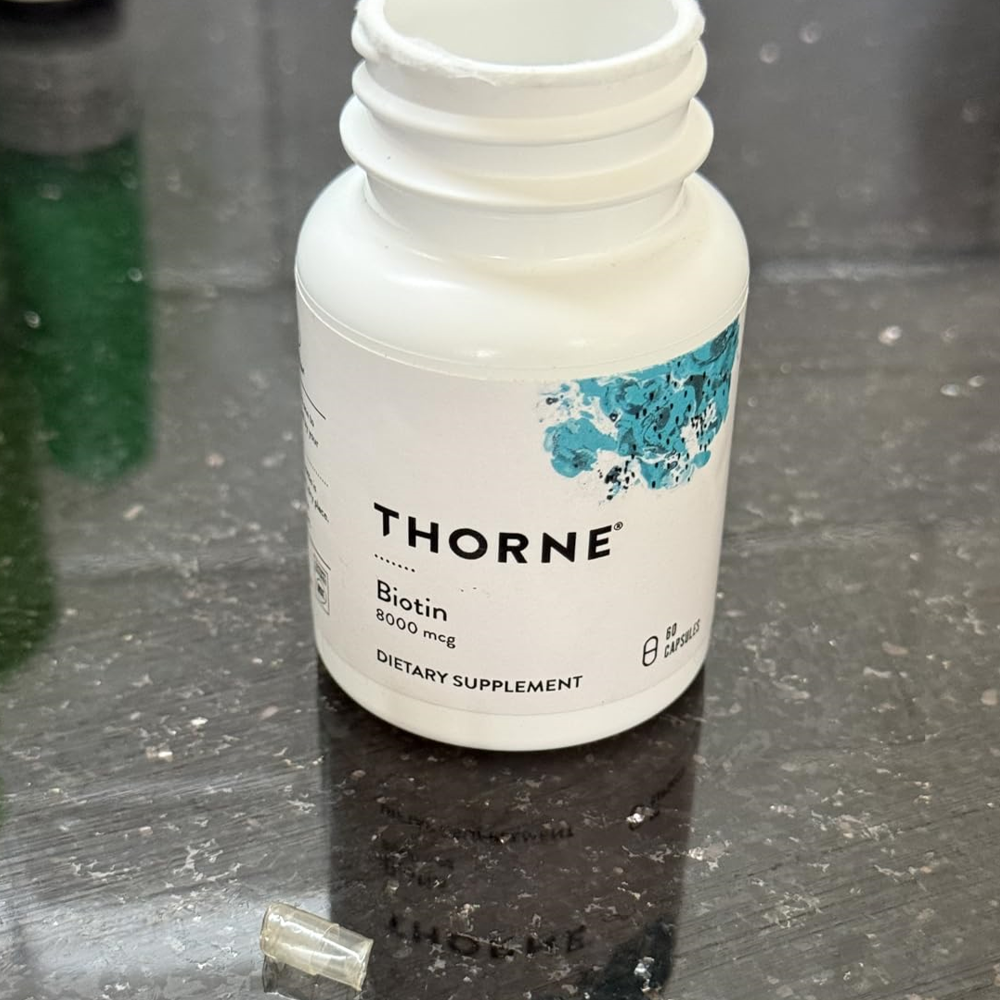 Thorne Biotin 8000 Mcg Supports Nail, Hair and Skin - 60 Capsules thumbnail 5