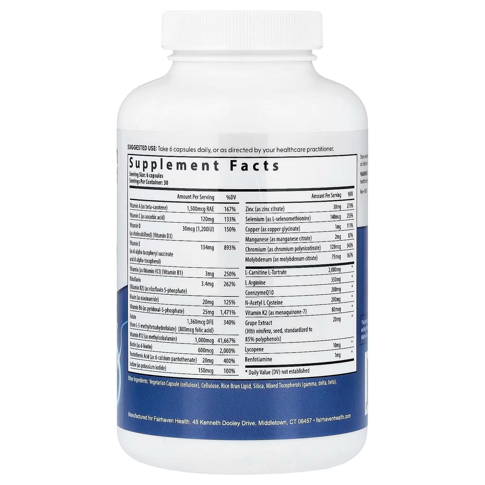 Fairhaven Health FH Pro Men’s Fertility Multivitamin 180 Capsules thumbnail 2