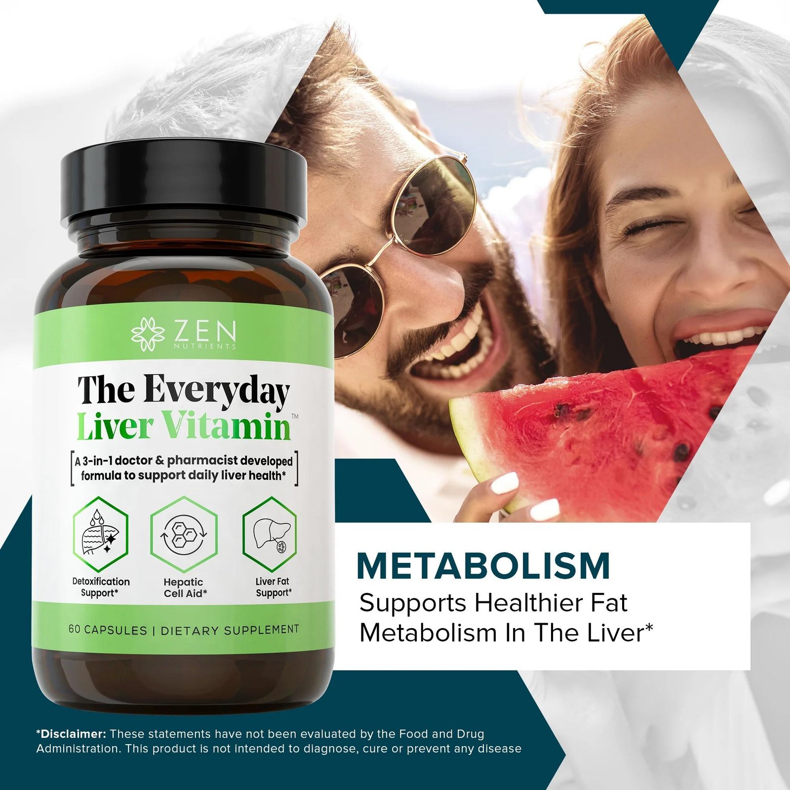 Zen Nutrients The Everyday Liver Vitamin - Liver Cleanse Detox 60 Capsules thumbnail 6