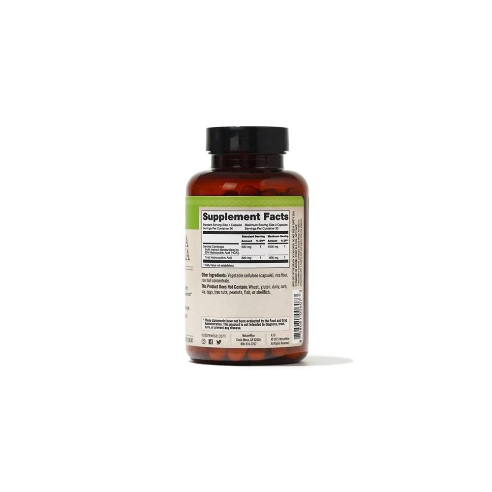 NatureWise Garcinia Cambogia – 100% Pure, Non-Stimulating Weight Management Support | Vegetarian Capsules thumbnail 3