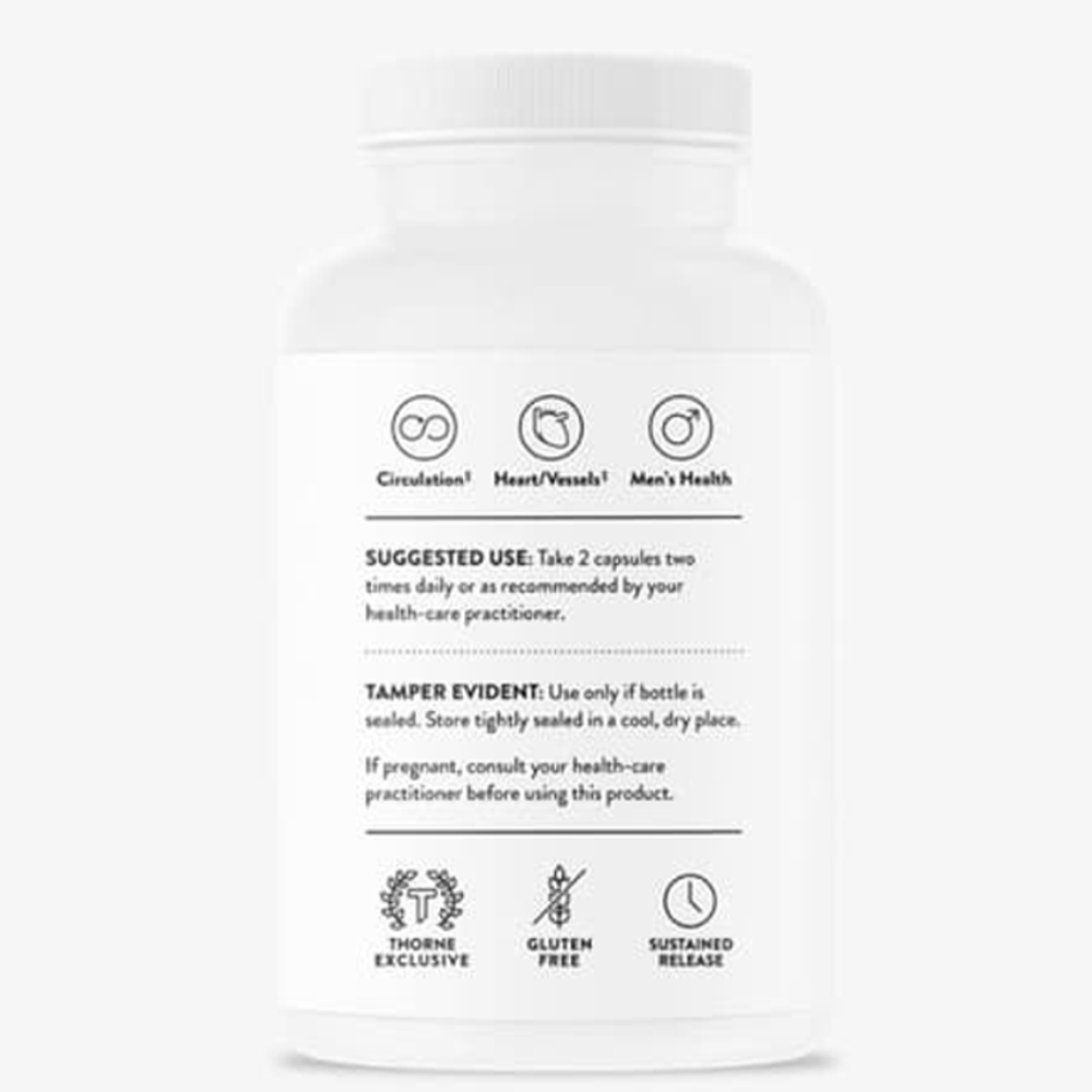Thorne L-Arginine Sustained Release – 120 Capsules thumbnail 2