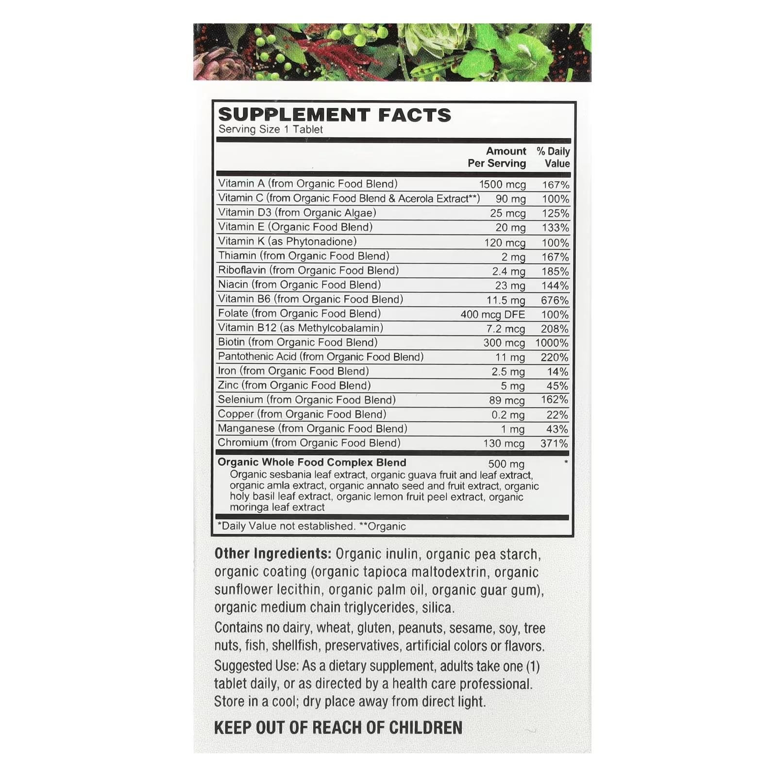 PlantFusion Mens Daily Multivitamin – 30 Vegan Tablets thumbnail 3