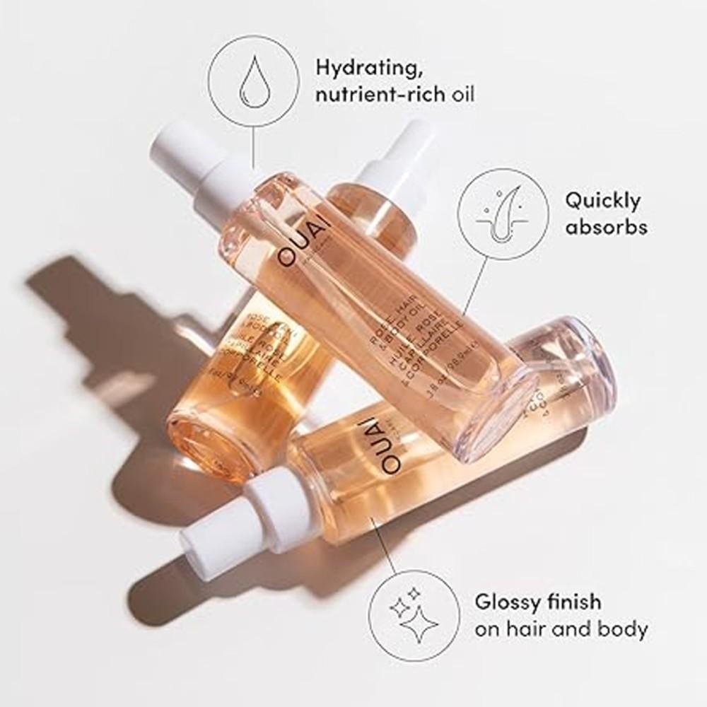 OUAI Rose Hair & Body Oil - Huile Rose Capillaire & Corporelle thumbnail 2