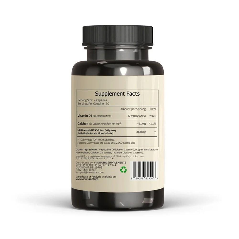 Vinatura HMB 3000 Mg + Vitamin D3 - Performance & Workout thumbnail 2