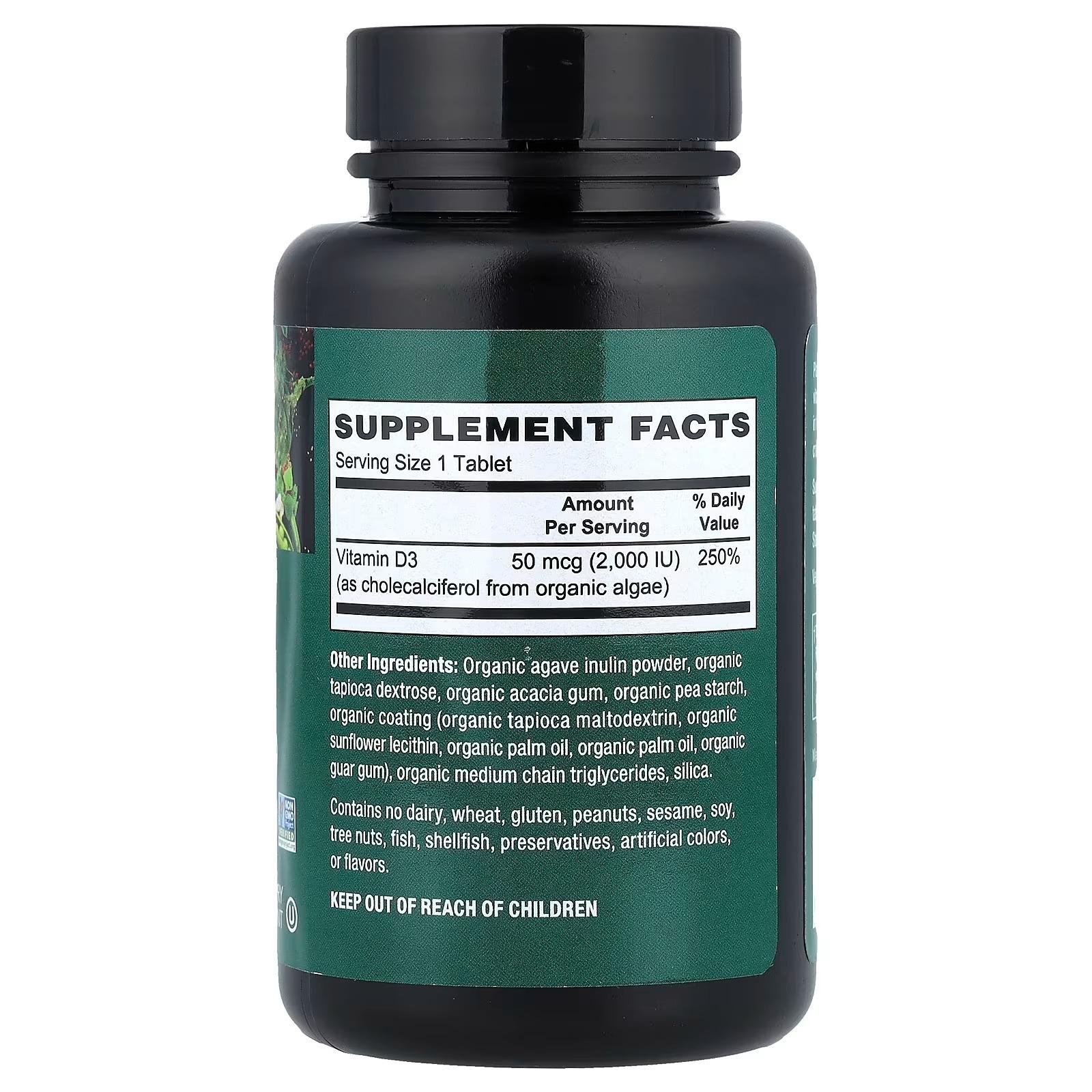 PlantFusion Plant-Based Vitamin D3 50 mcg 60 Tablets thumbnail 2