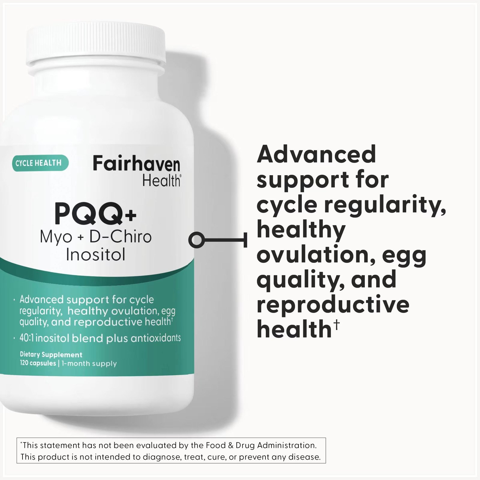 Fairhaven Health PQQ Inositol Supplement – Myo + D-Chiro 120 Capsules thumbnail 3